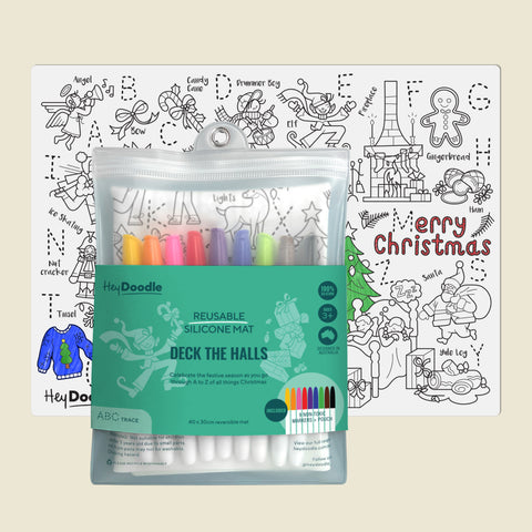 Deck The Halls Classic Coloring & Doodle Mat