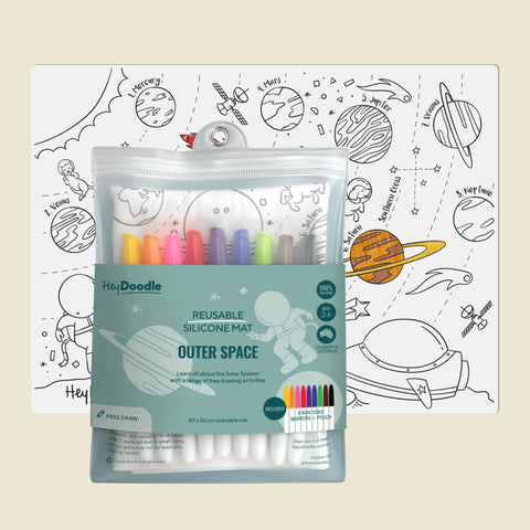 Outer Space Classic Coloring & Doodle Mat