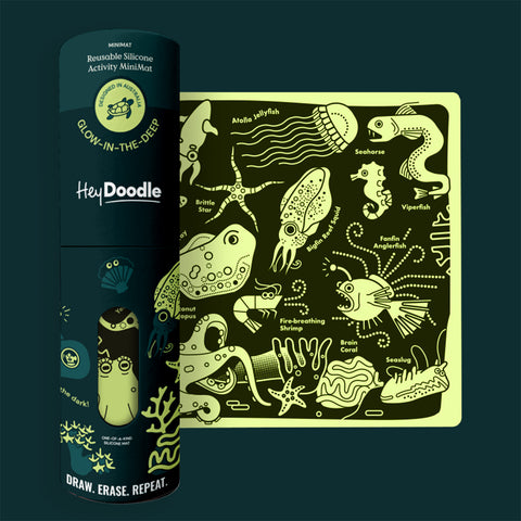 Glow-in-the-deep Mini Coloring & Doodle Mat