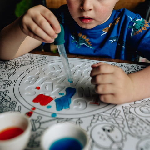 Alphabet Soup Sensory Coloring & Doodle Mat