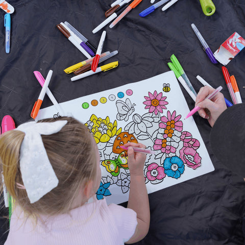Flower Power Classic Coloring & Doodle Mat