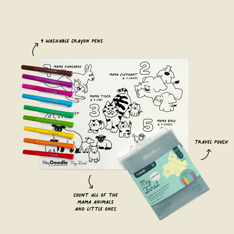 My First Counting Coloring & Doodle Mat