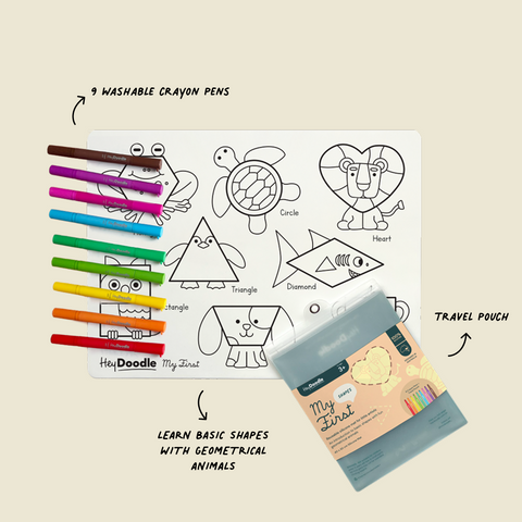 My First Shapes Coloring & Doodle Mat