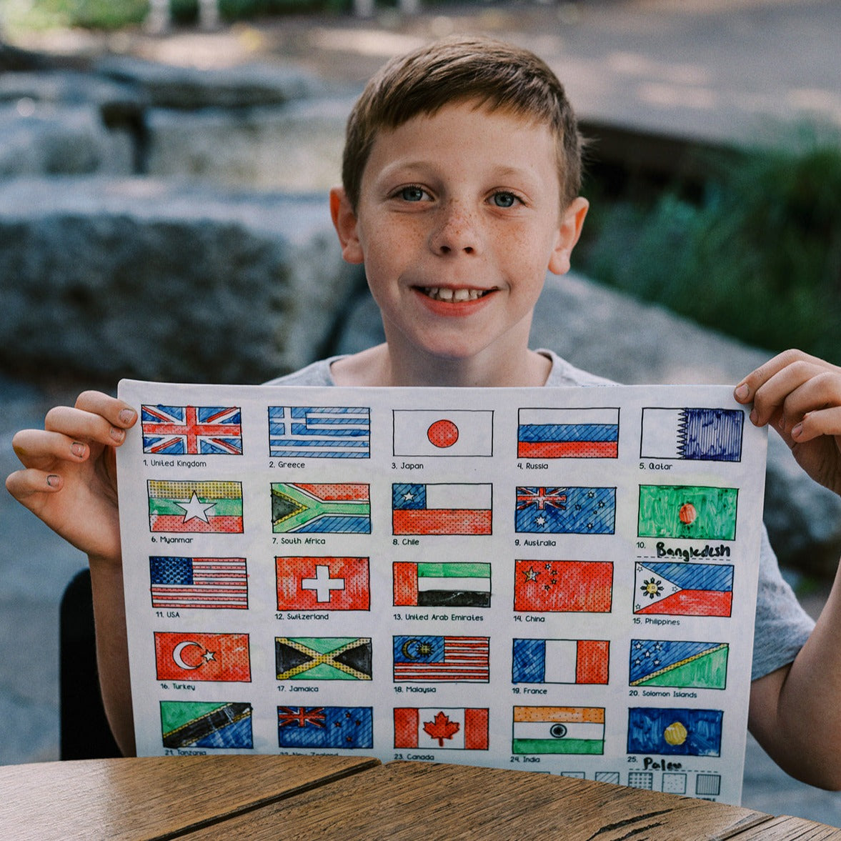 World Countries Classic Silicone Coloring & Doodle Place Mat