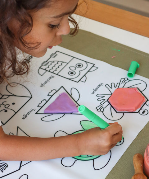 My First Shapes Coloring & Doodle Mat