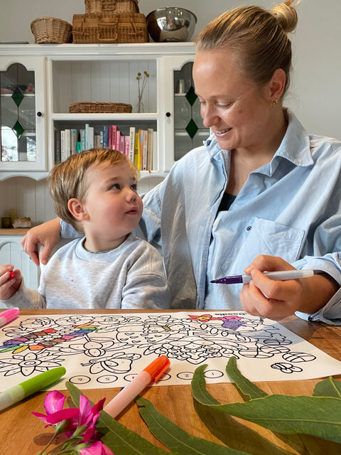 Flower Power Classic Coloring & Doodle Mat