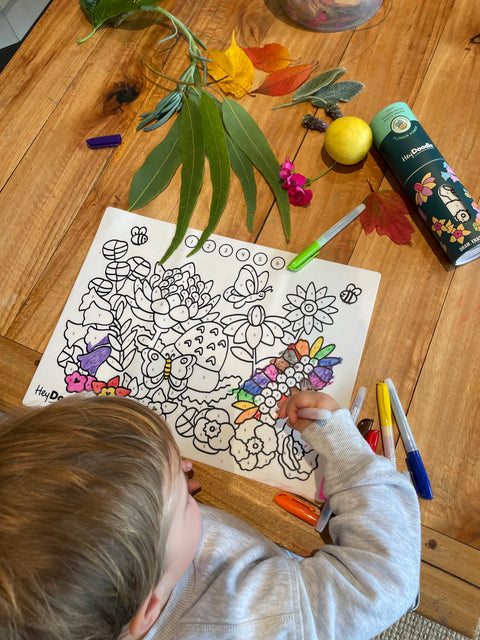 Flower Power Mini Coloring & Doodle Mat