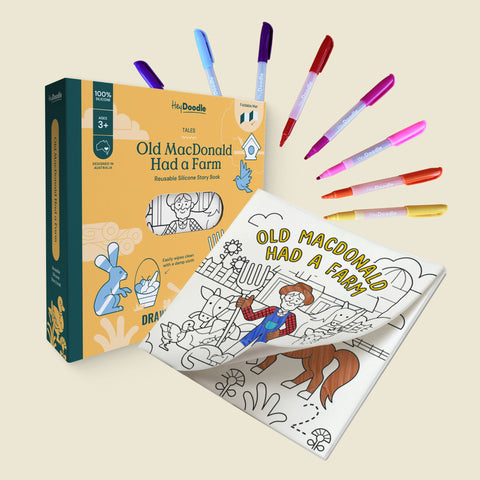 Old MacDonald Had a Farm Tales - Reusable Coloring Book