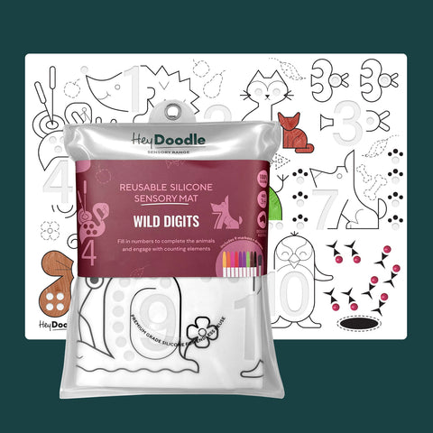 Hey Doodle Sensory Mat - Wild Digits Hey Doodle Sensory Mat - Wild Digits